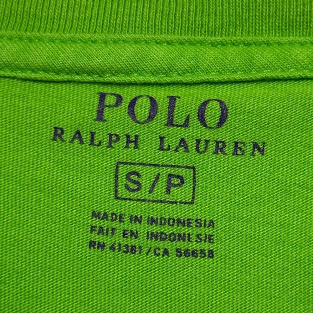 Polo‎ Ralph Lauren Mens Green Crewneck T-Shirt Size S/P Excellent